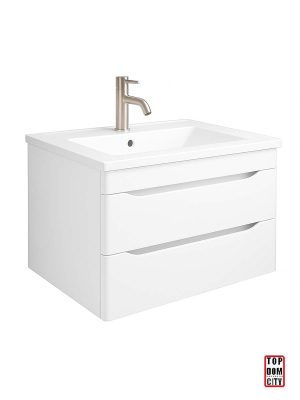 Ормарче со мијалник Soffy Бела 65cm B6459 – Модерно висечко купатилско ормарче со Soft Close фиоки